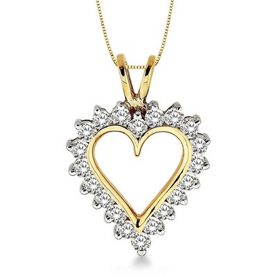 Jilco Inc Diamond Heart Pendant - Yellow Gold