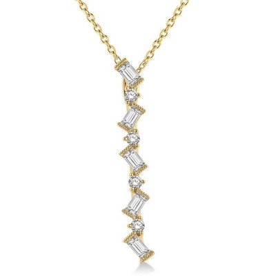 Jilco Inc Zig Zag Diamond Necklace - Yellow Gold