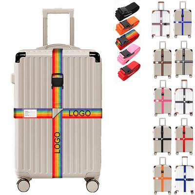 Cross Luggage Strap W/Double Socket (2 Sides Silkscreen)