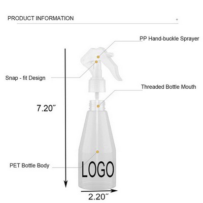 6.76oz PP Hand Pump Spray Bottle 7"x2"