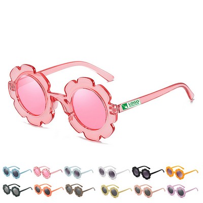 Round Flower Kids Sunglasses