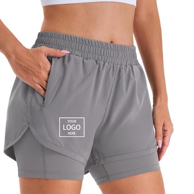 Elastic High Waist Quick Dry Workout Shorts