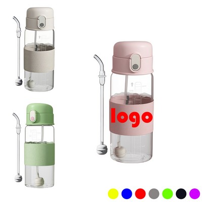 High Temperature Resistant Straw Glass Water Bottle