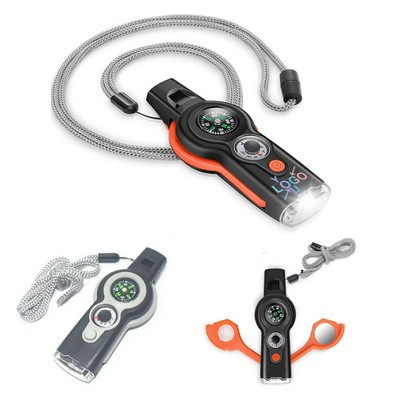 Multifunctional Outdoor Survival Whistle Keychain