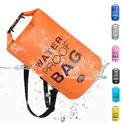 30L Waterproof Dry Bag With Single Shoulder Strap