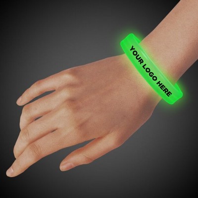 Green Deluxe Triple Wide X-Large 9" Glow Bracelet