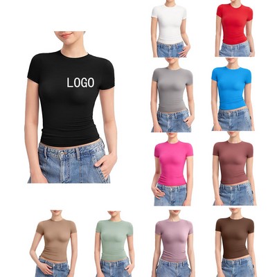 Summer Milk Silk Short Sleeve Base T-Shirt