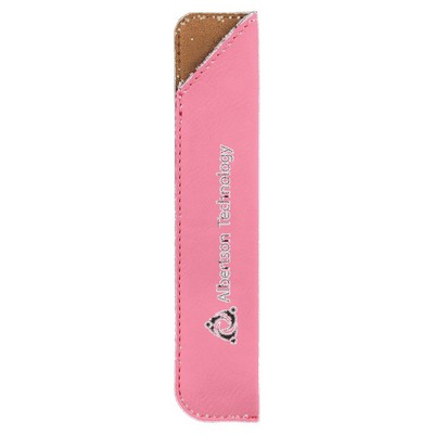 6 1/4" Pink Leatherette Pen Sleeve