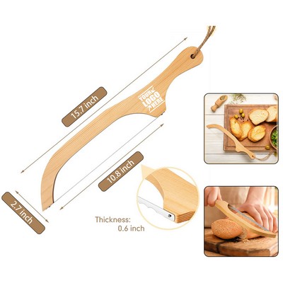 Wooden Serrated Bread Slicing Knife