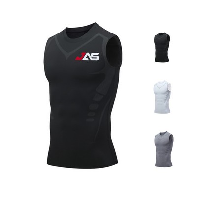 Slim-Fit Men's Moisture-Wicking Athletic Tank Top