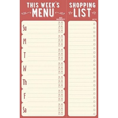 Note Pad This Week's Menu