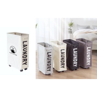 Rolling Slim Laundry Basket