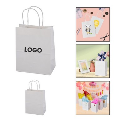 Kraft Paper White Shopping Bag