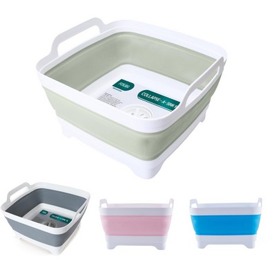 2.4 Gal(9L) Collapsible Dish Basin with Drain Plug