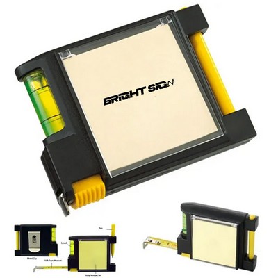 Combo Tape Measure, Level & Memo Keychain