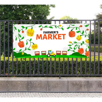 Premium Custom Vinyl Banners with Left and Right Pole Pockets (1' x 1ft/SQFT)