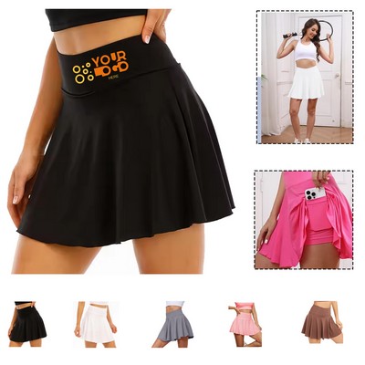 Basic Versatile Stretchy Flared Casual Mini Skirts