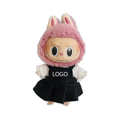 White Shirt with Leather Overall Dress Set