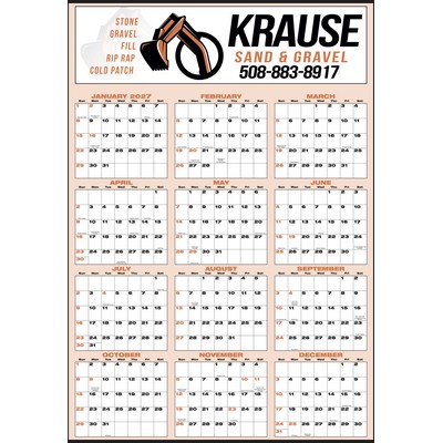 Year-In-View® 2-Color Large Memo Calendar