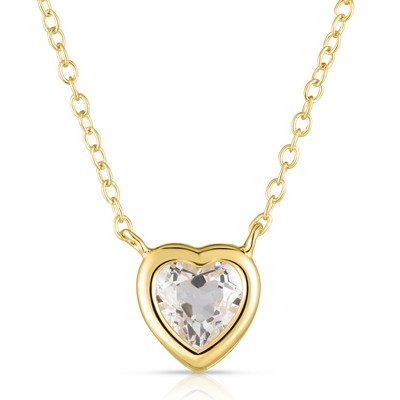 Jilco White Topaz Heart Necklace