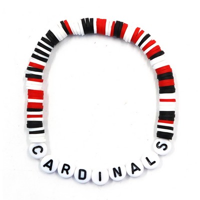 Colored clay slice bracelet