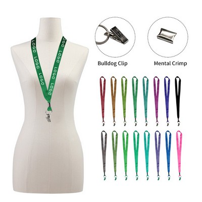 3/4" Sublimated Lanyard With Metal Crimp And Clamp