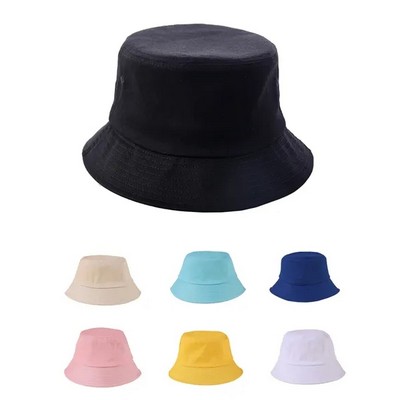 Embroidered Bucket Hat Lightweight Cotton