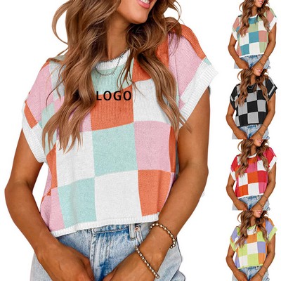 Color Block Knitted Top