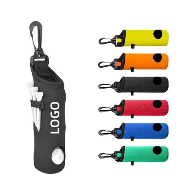 Portable Golf Ball Bag with Tee Holder