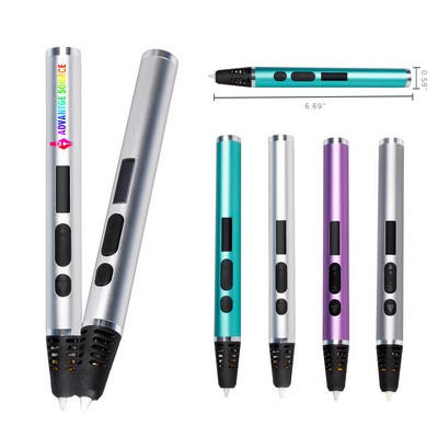 Educational 3D Printing Pen with Stainless Steel Body