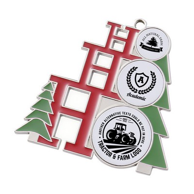 Tree Shaped Christmas Metal Hanging Ornament