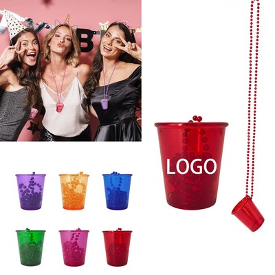 Holiday Party Necklace Wine Glass