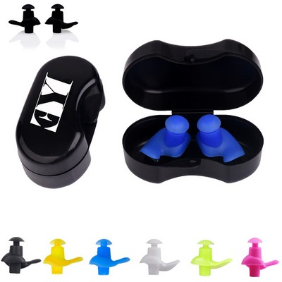 Silicone Waterproof Ear Plugs with Carrying Box