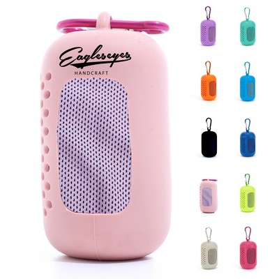 Portable Sport Cooling Towel with Silicone Case