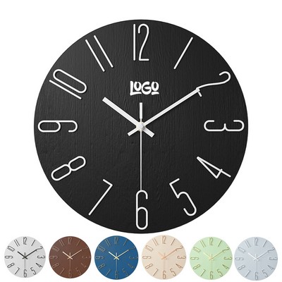 12" Plastic Round Wall Clock