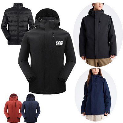 Premium Insulated Waterproof Outdoor Coat Men's Winter Jacket with Down Lining