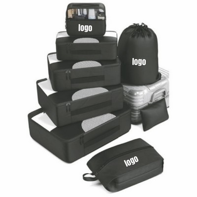 8-Piece Mesh Top Packing Cube & Travel Organizer Set