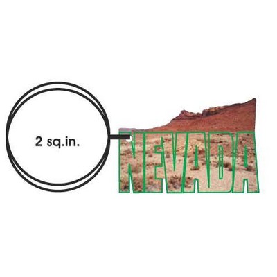 Nevada Desert Key Chain w/Clear Mirrored Back (2 Square Inch)