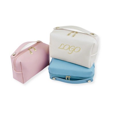 Pu Leather Large Capacity Makeup Bag
