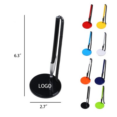 ABS Plastic Secure Cord Desk Counter Signature Pens