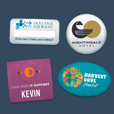Plastic Buttons & Badges - 2"x4"