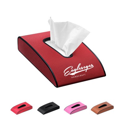 Suede Car Armrest Tissue Box
