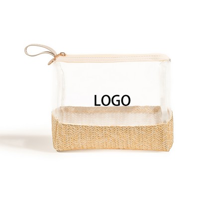 Small Clear PVC Waterproof Makeup Bag with handle