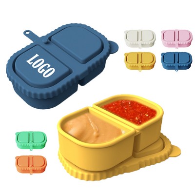 Silicone Double Compartment Sauce Container