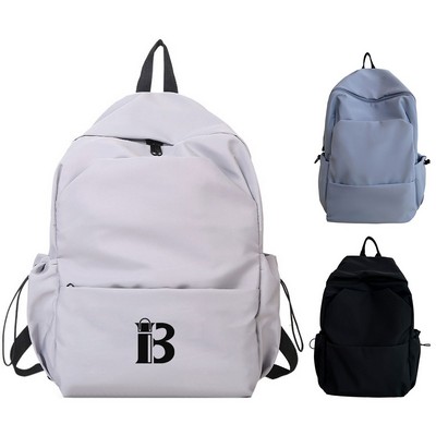 Large Capacity Solid Color Oxford Backpack