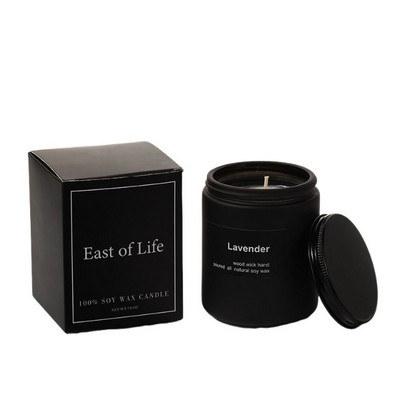Black Glass Scent Smokeless Candle Gift Box Pack Set
