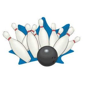 Bowling Strike Gift Shop Magnet w/ Full Magnetic Back (12 Square Inch)