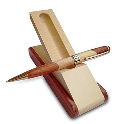Sustainable Natural Wood Executive Ballpoint Pen Gift Set