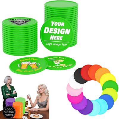 Custom Full-Color Round Plastic Tokens