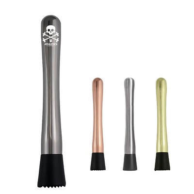 Thick-Grip Stainless Steel Muddler for Professional Use
